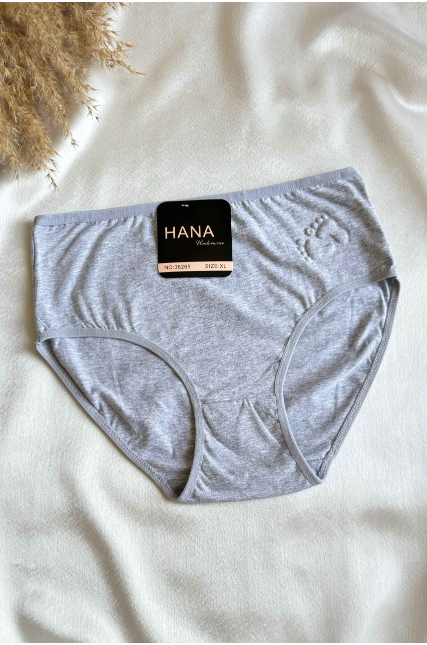 Трусы женские батальные серого цвета однотонные 38265 188533