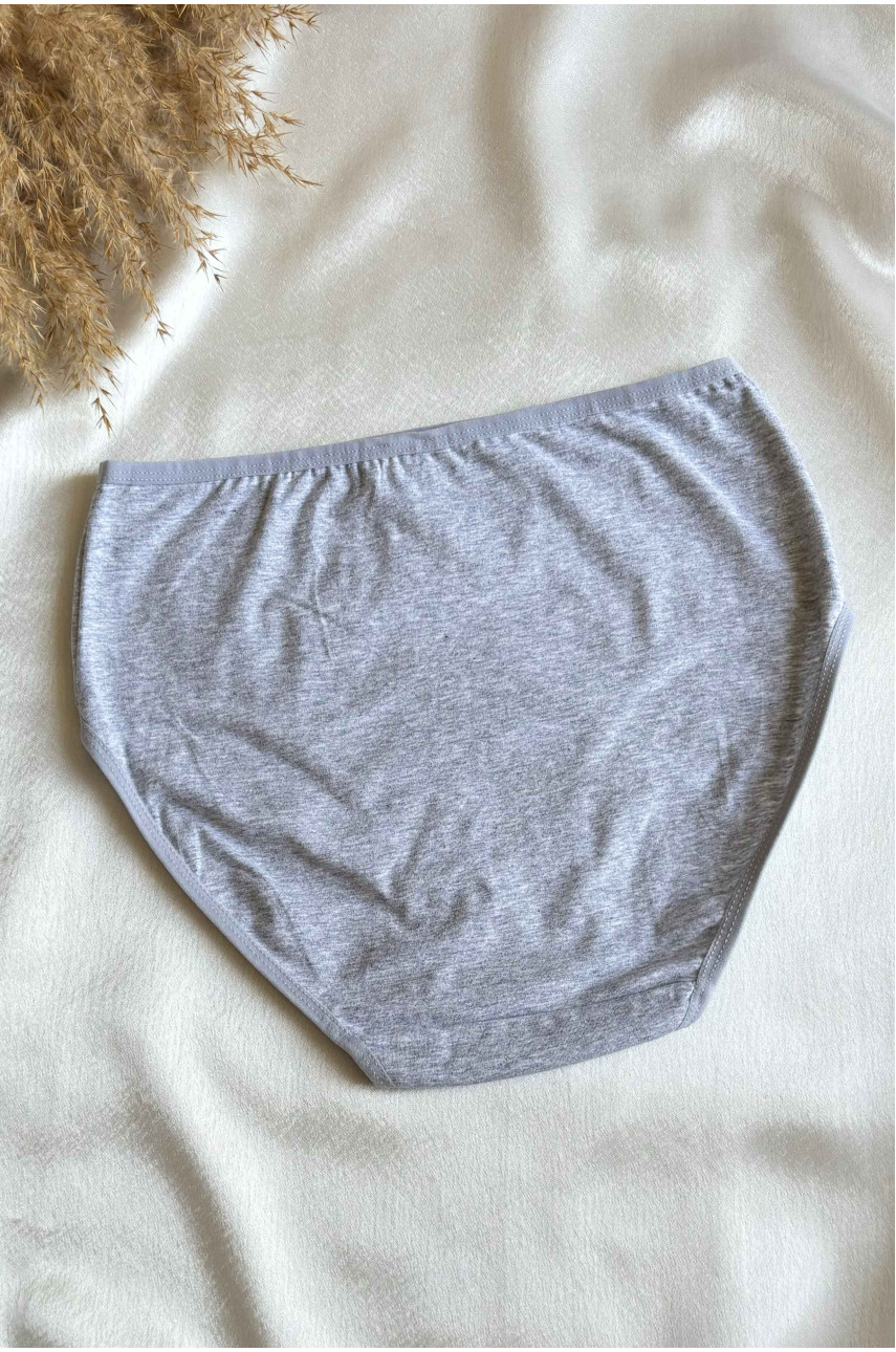 Трусы женские батальные серого цвета однотонные 38265 188533