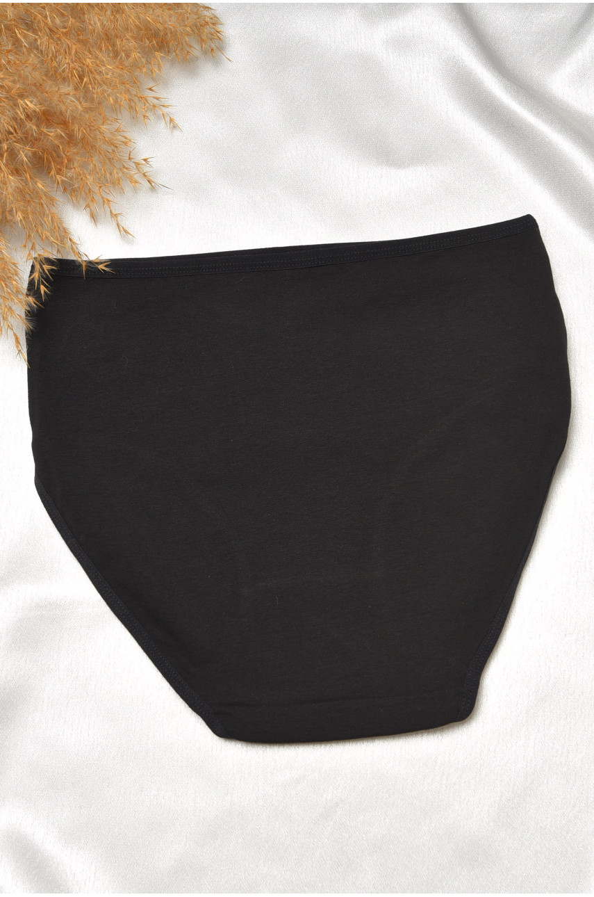 Трусы женские батальные черного цвета однотонные 38265 188537 Трусы женские батальные черного цвета однотонные 38265 188537