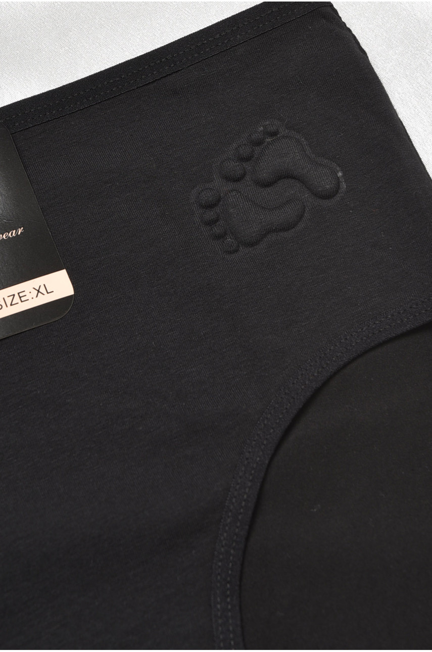 Трусы женские батальные черного цвета однотонные 38265 188537 Трусы женские батальные черного цвета однотонные 38265 188537