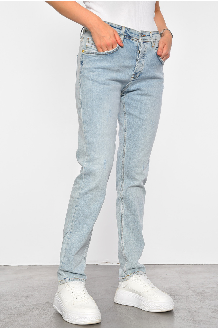 Джинси жіночі блакитного кольору 188553 Джинси жіночі блакитного кольору 188553