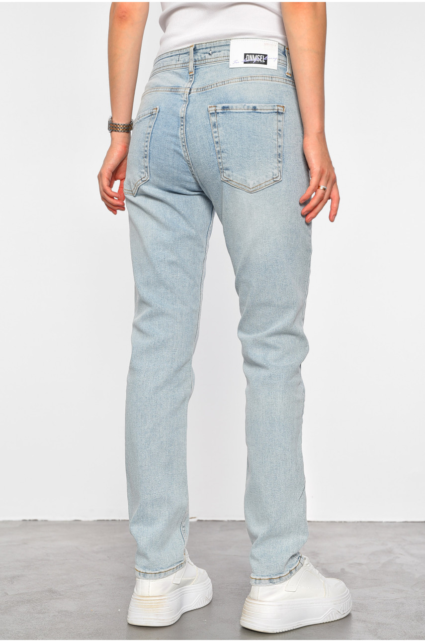 Джинси жіночі блакитного кольору 188553 Джинси жіночі блакитного кольору 188553