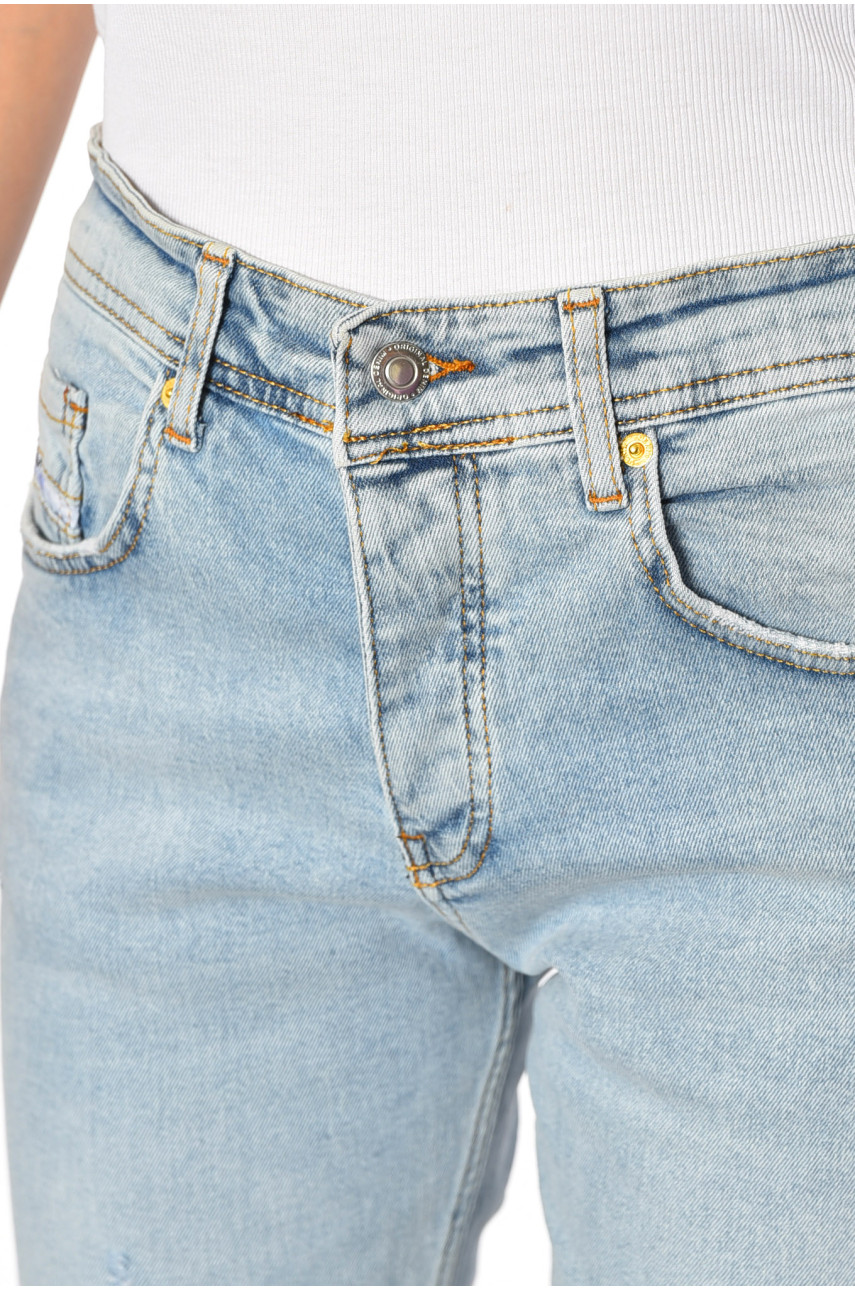 Джинси жіночі блакитного кольору 188553 Джинси жіночі блакитного кольору 188553