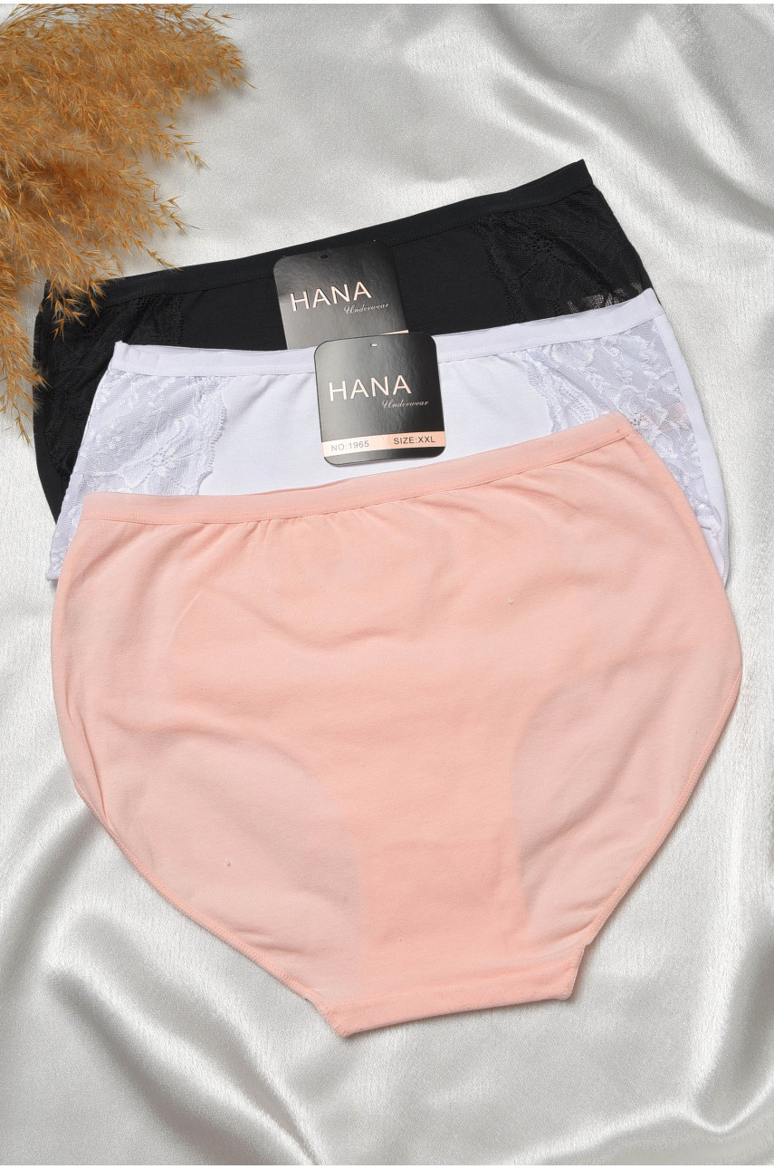 Набор трусов женских полубатальных 3 штуки 1965 188556