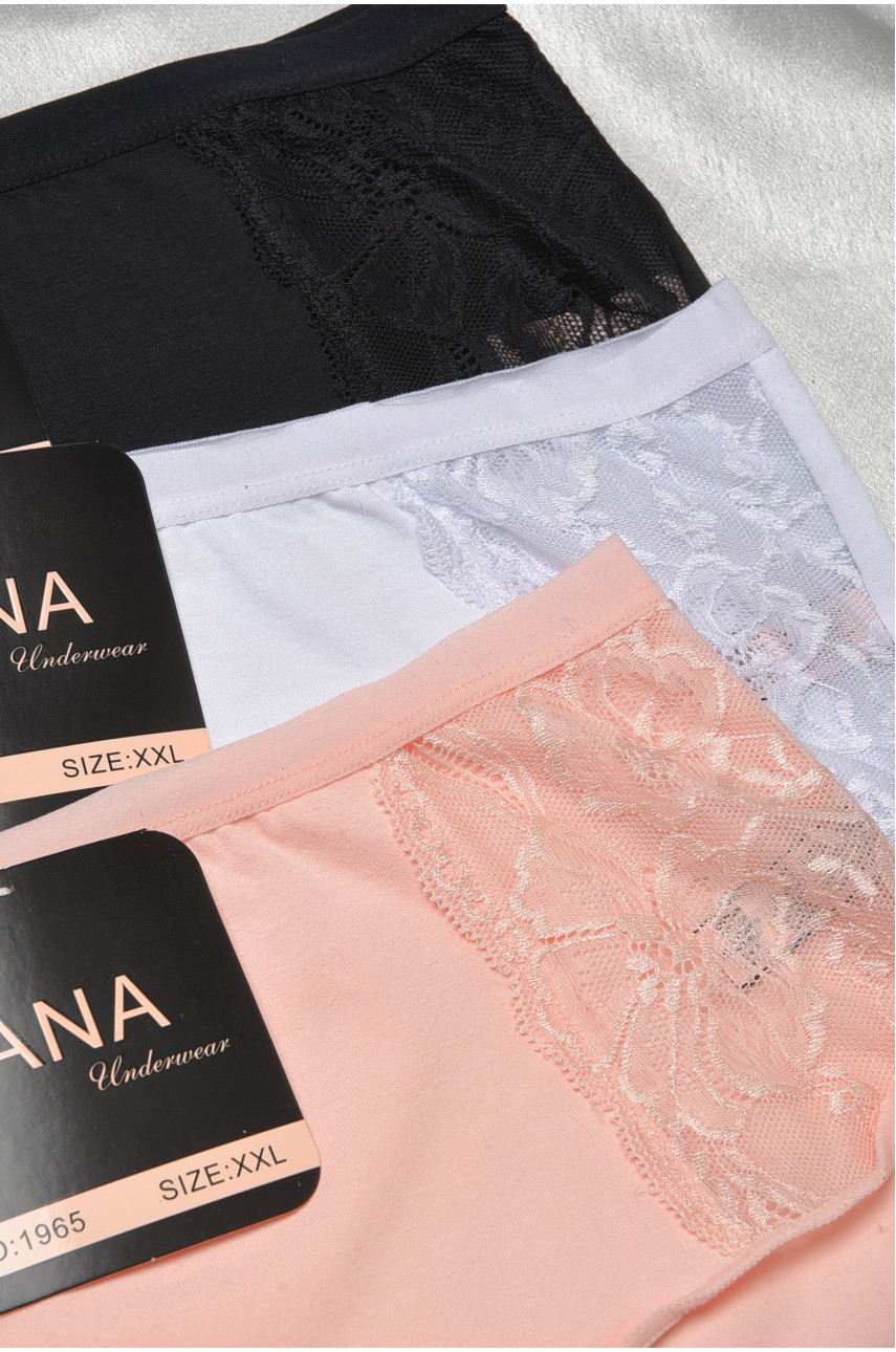 Набор трусов женских полубатальных 3 штуки 1965 188556
