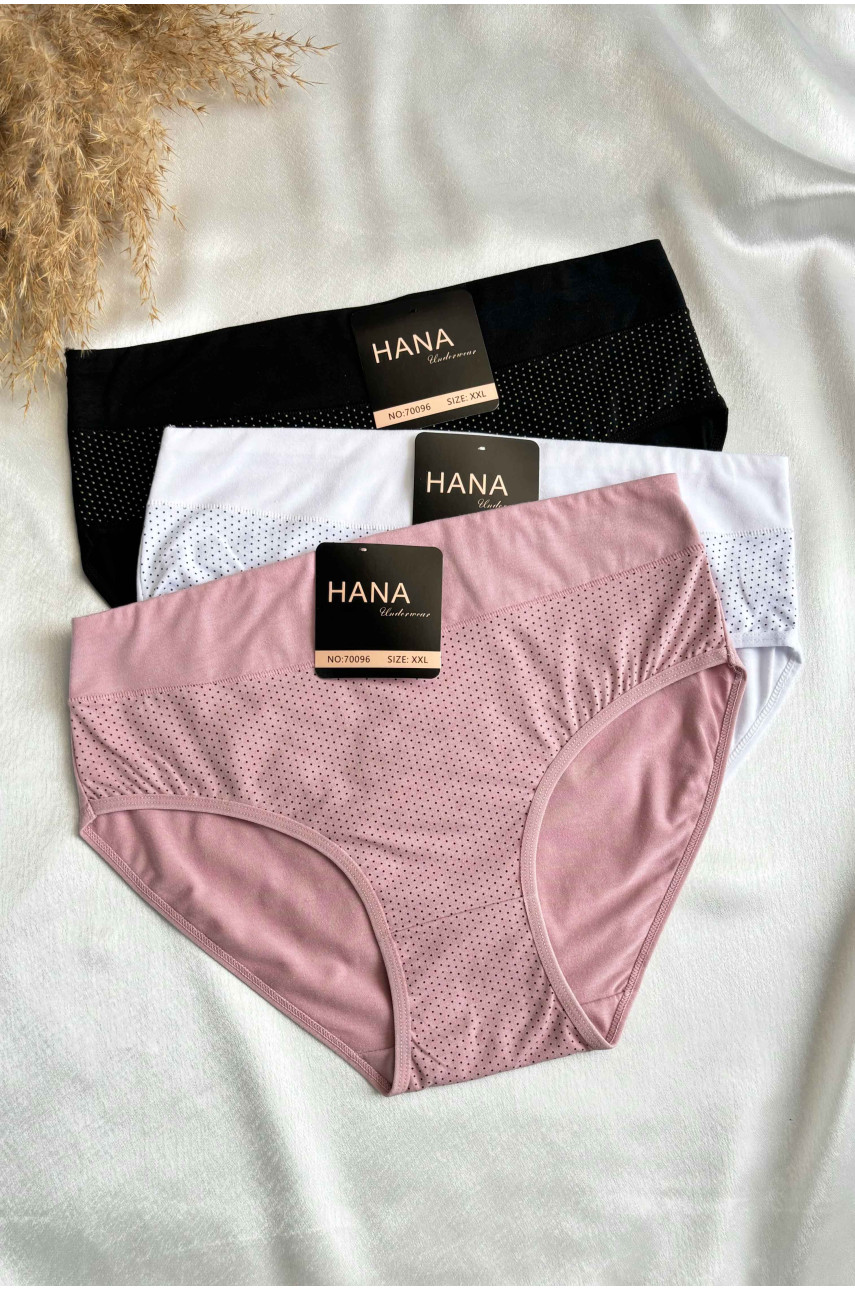 Набор трусов женских полубатальных 3 штуки 70096 188565 Набор трусов женских полубатальных 3 штуки 70096 188565
