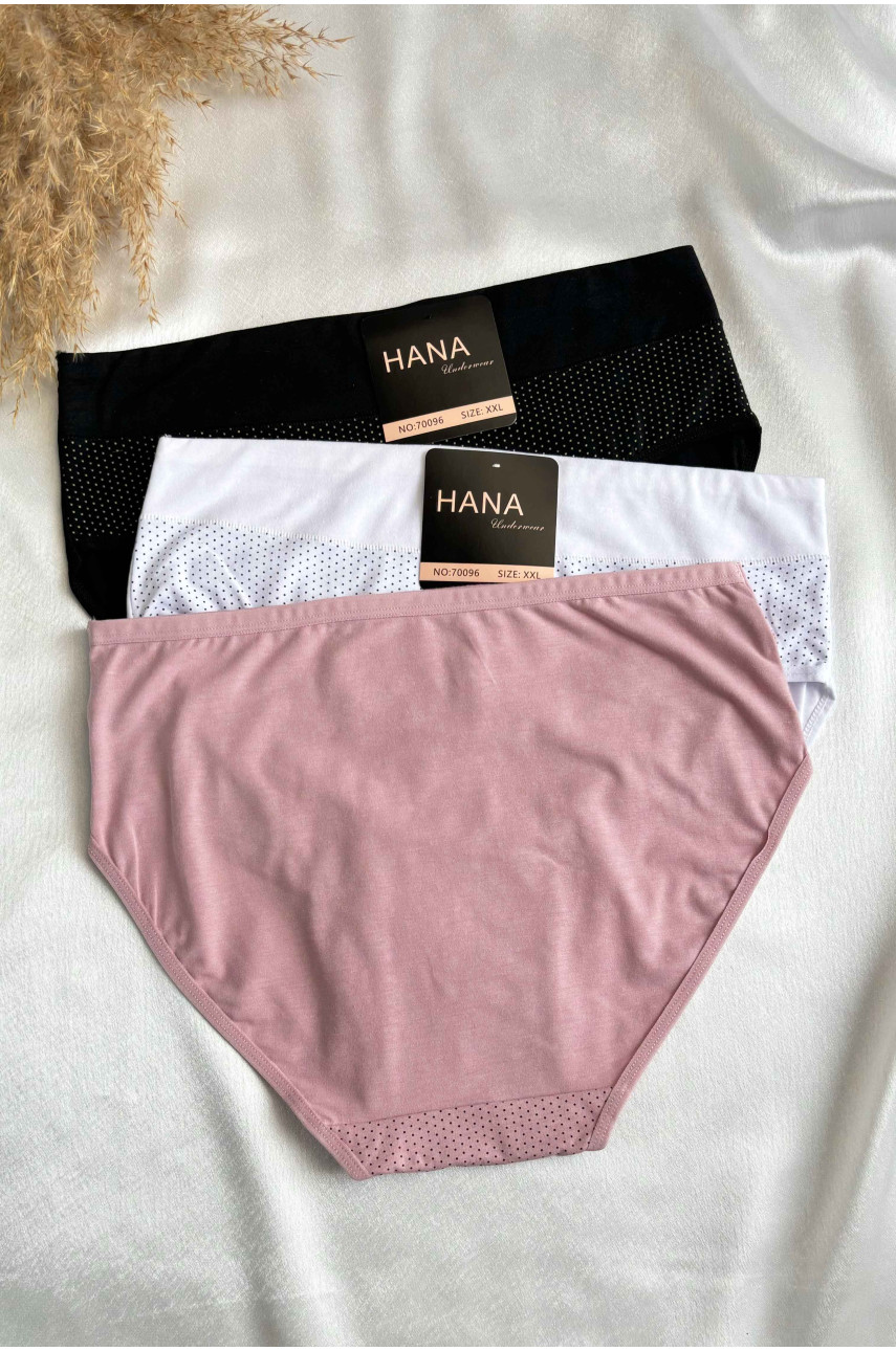 Набор трусов женских полубатальных 3 штуки 70096 188565 Набор трусов женских полубатальных 3 штуки 70096 188565