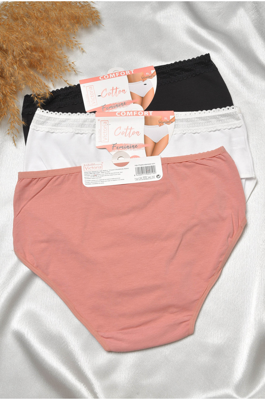 Набор трусов женских полубатальных 3 штуки 90019 188570