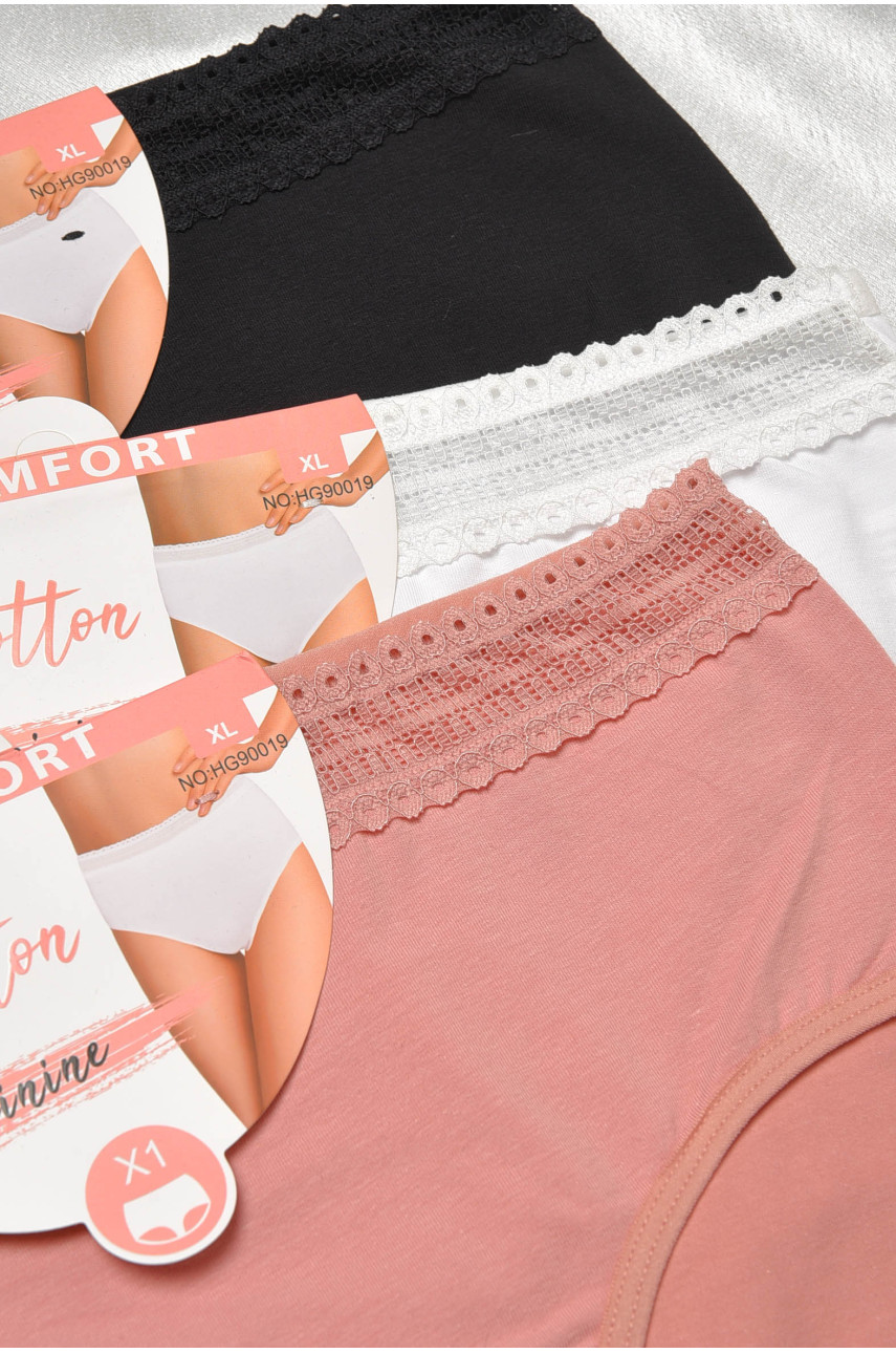 Набор трусов женских полубатальных 3 штуки 90019 188570