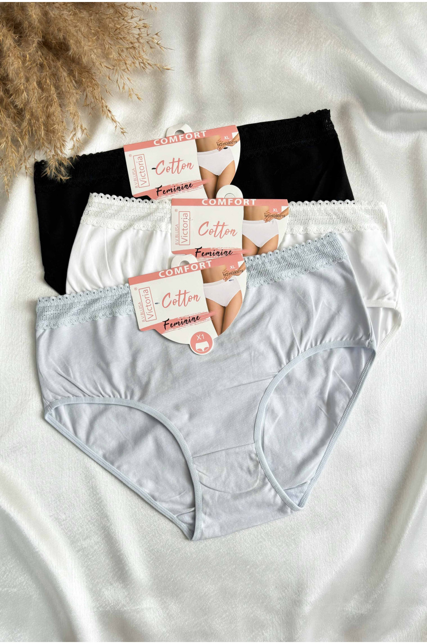 Набор трусов женских полубатальных 3 штуки 90019 188571