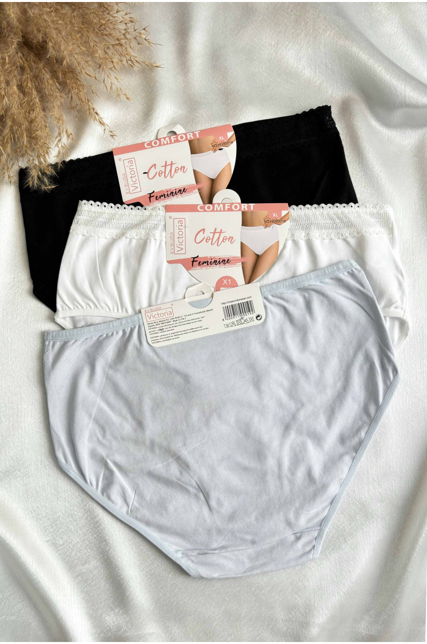Набор трусов женских полубатальных 3 штуки 90019 188571
