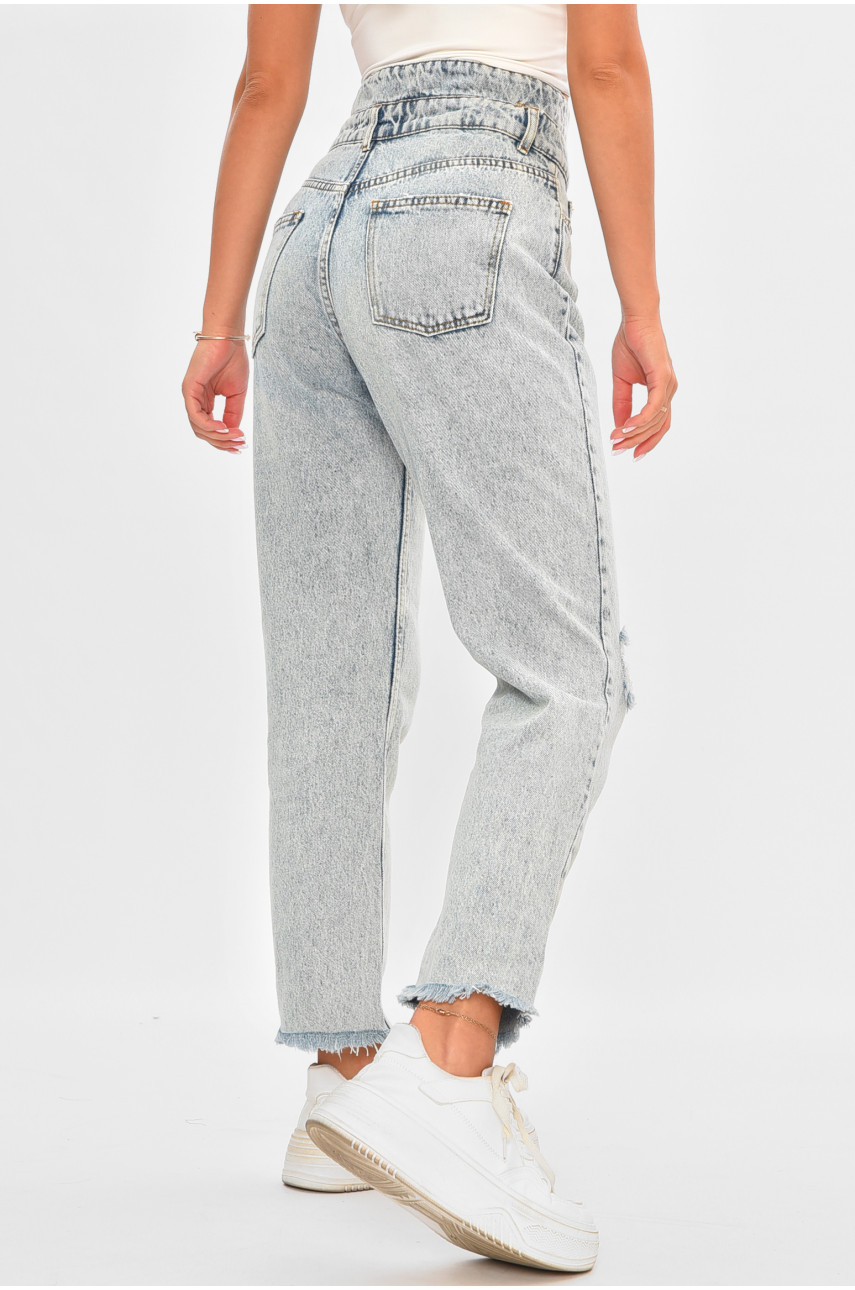 Джинси жіночі блакитного кольору 188576