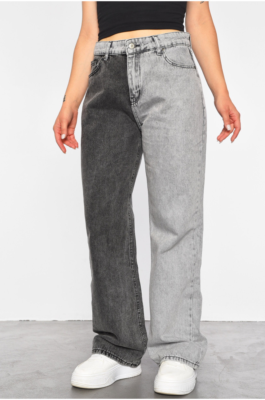 Джинси жіночі напівбатальні сірого кольору 5174 188581 Джинси жіночі напівбатальні сірого кольору 5174 188581