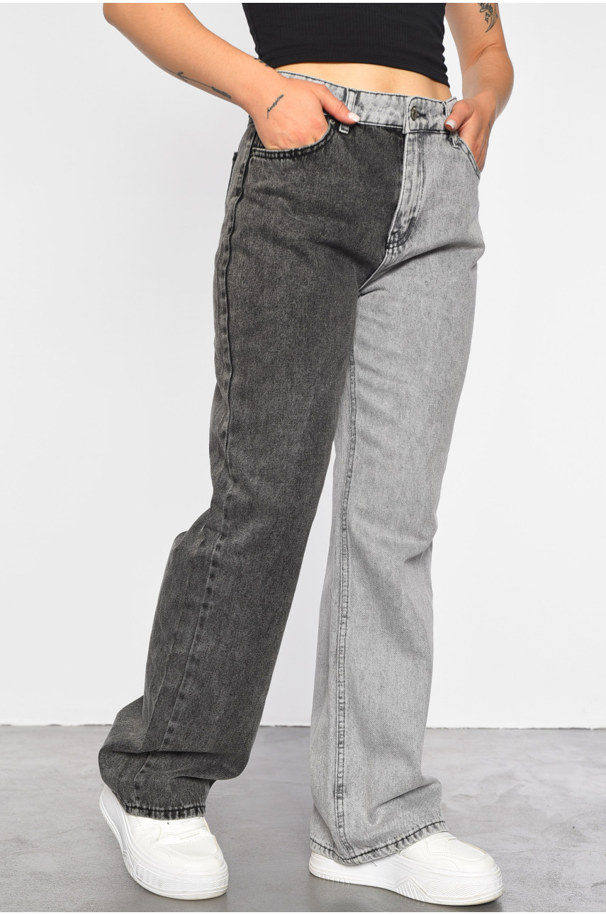 Джинси жіночі напівбатальні сірого кольору 5174 188581 Джинси жіночі напівбатальні сірого кольору 5174 188581