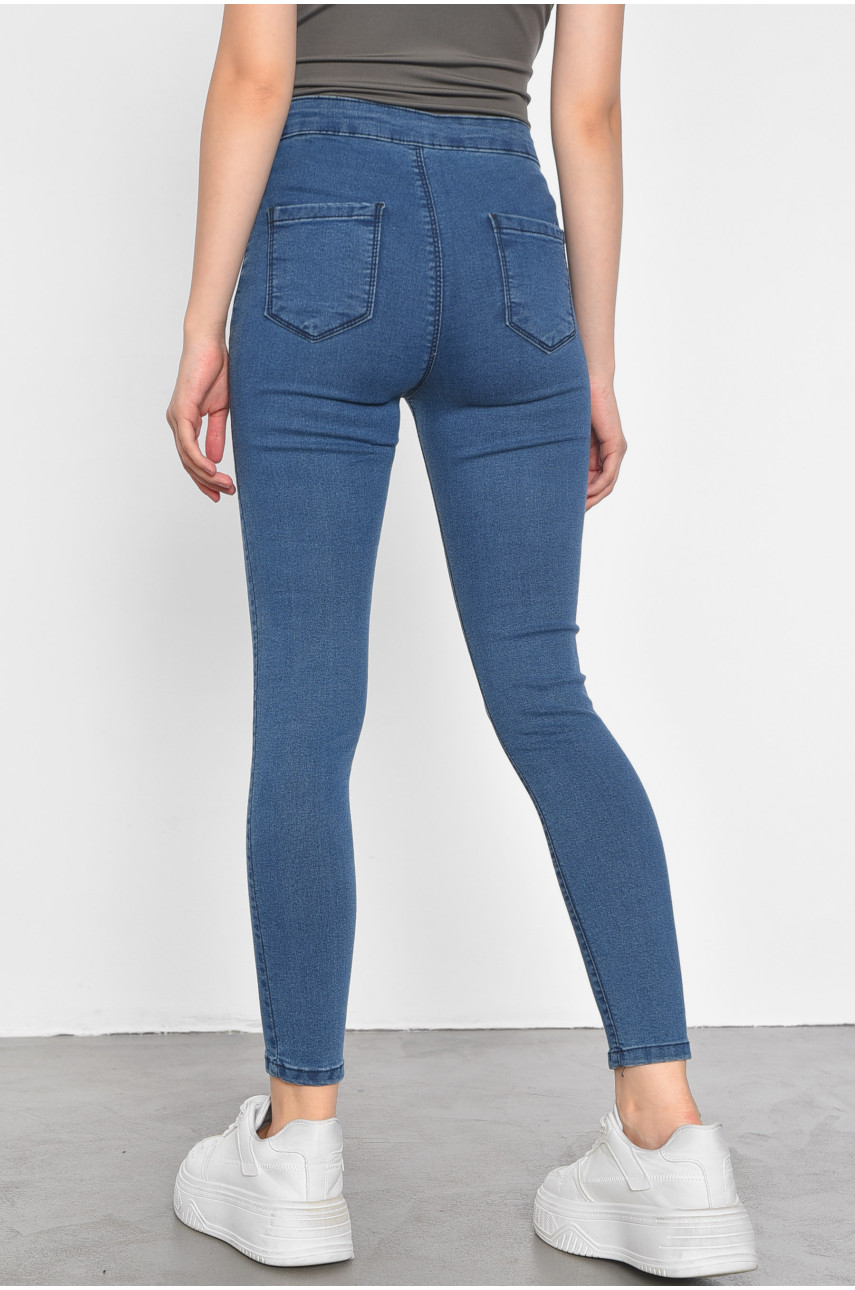 Джинсы женские синего цвета 188585 Джинсы женские синего цвета 188585