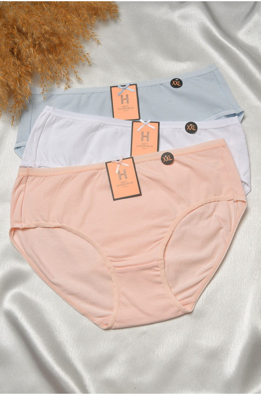 Набор трусов женских полубатальных 3 штуки 90066 188586