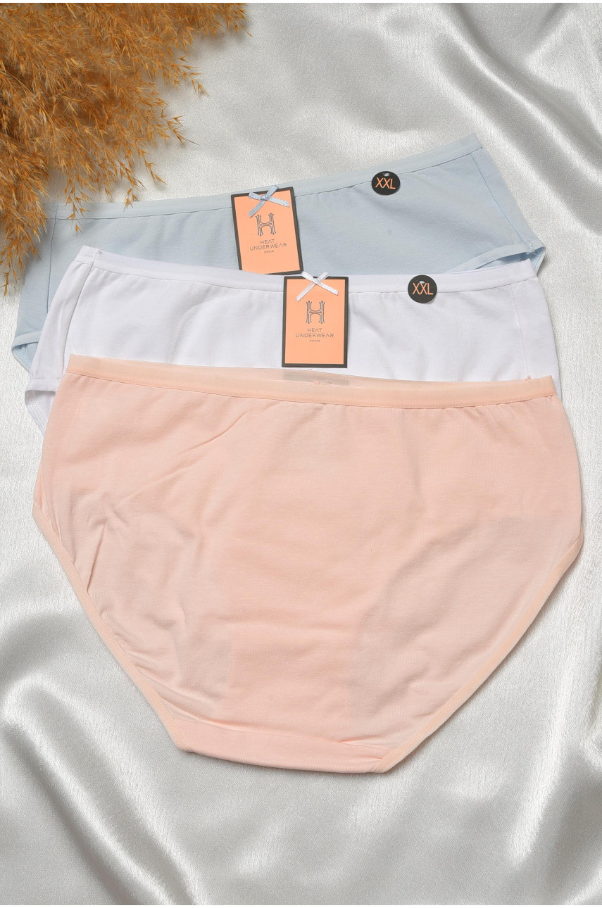 Набор трусов женских полубатальных 3 штуки 90066 188586