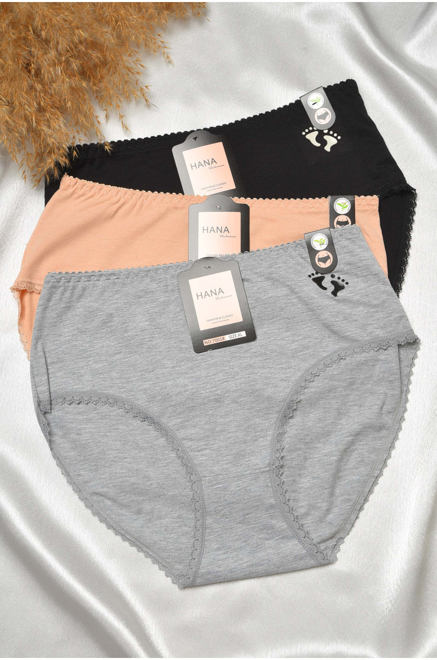 Набор трусов женских полубатальных 3 штуки 70018 188589