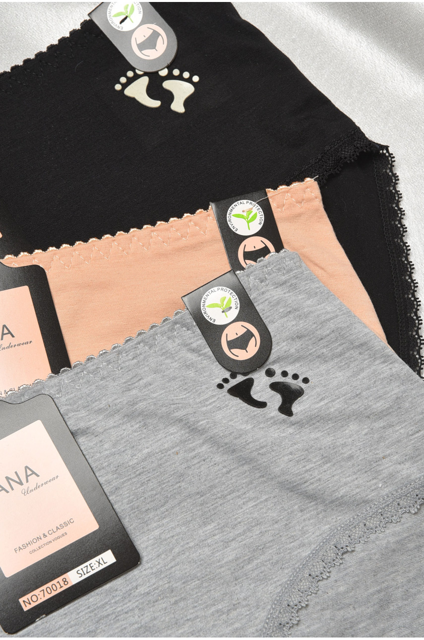 Набор трусов женских полубатальных 3 штуки 70018 188589