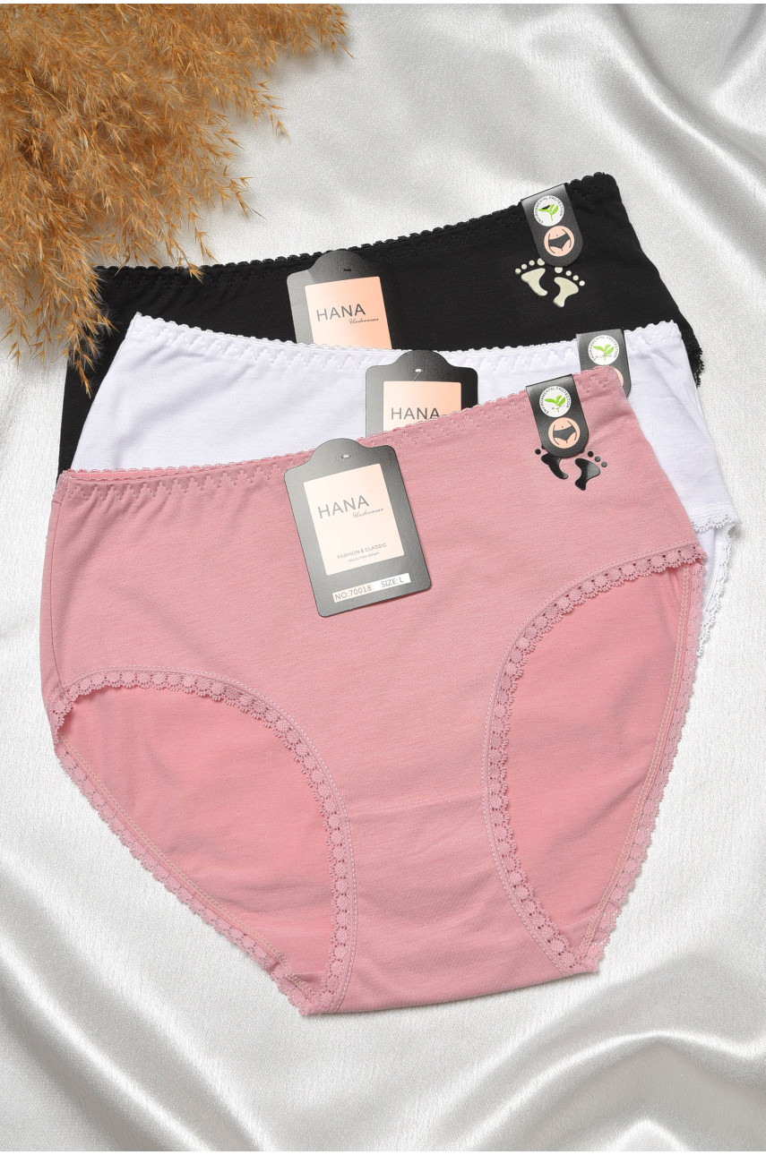 Набор трусов женских полубатальных 3 штуки 70018 188590