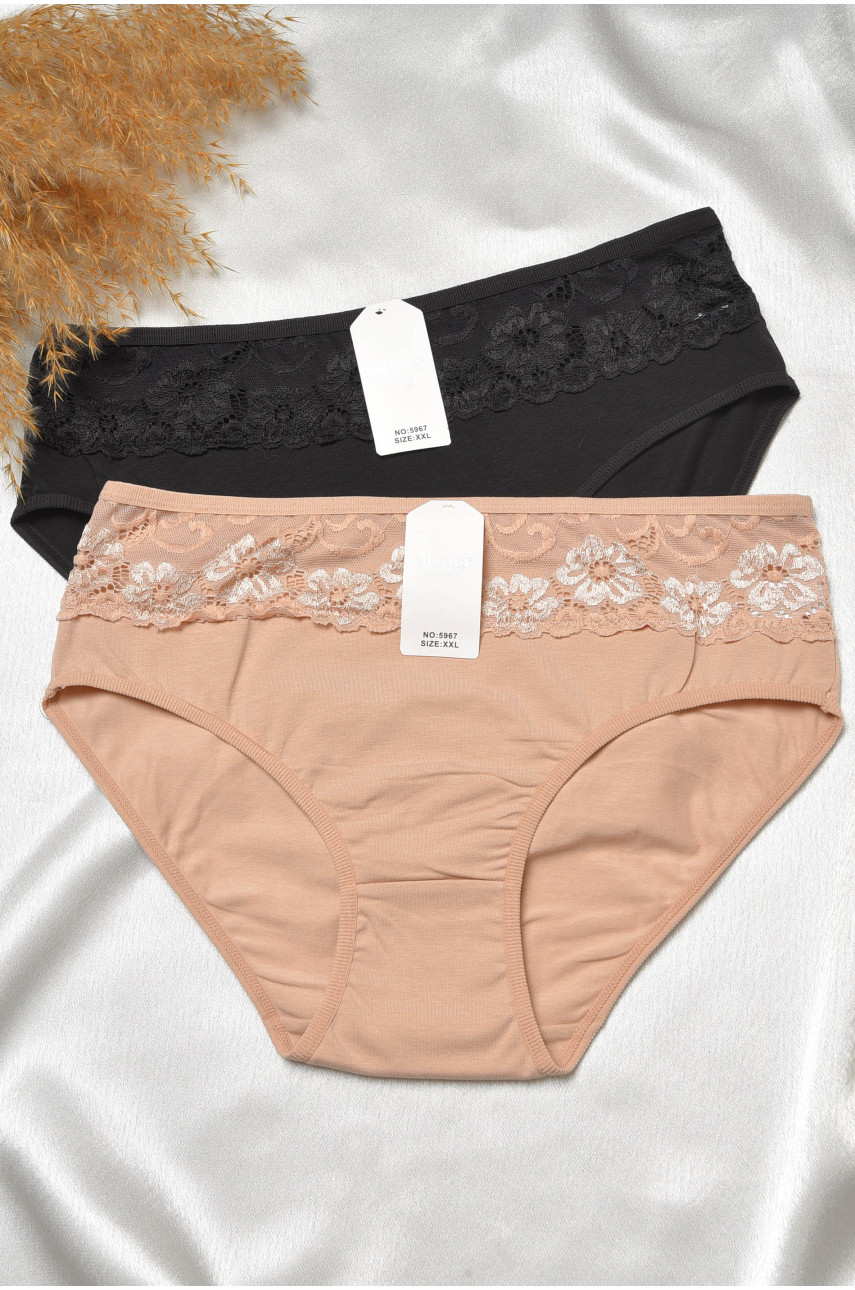 Набор трусов женских полубатальных 2 штуки 5967 188611