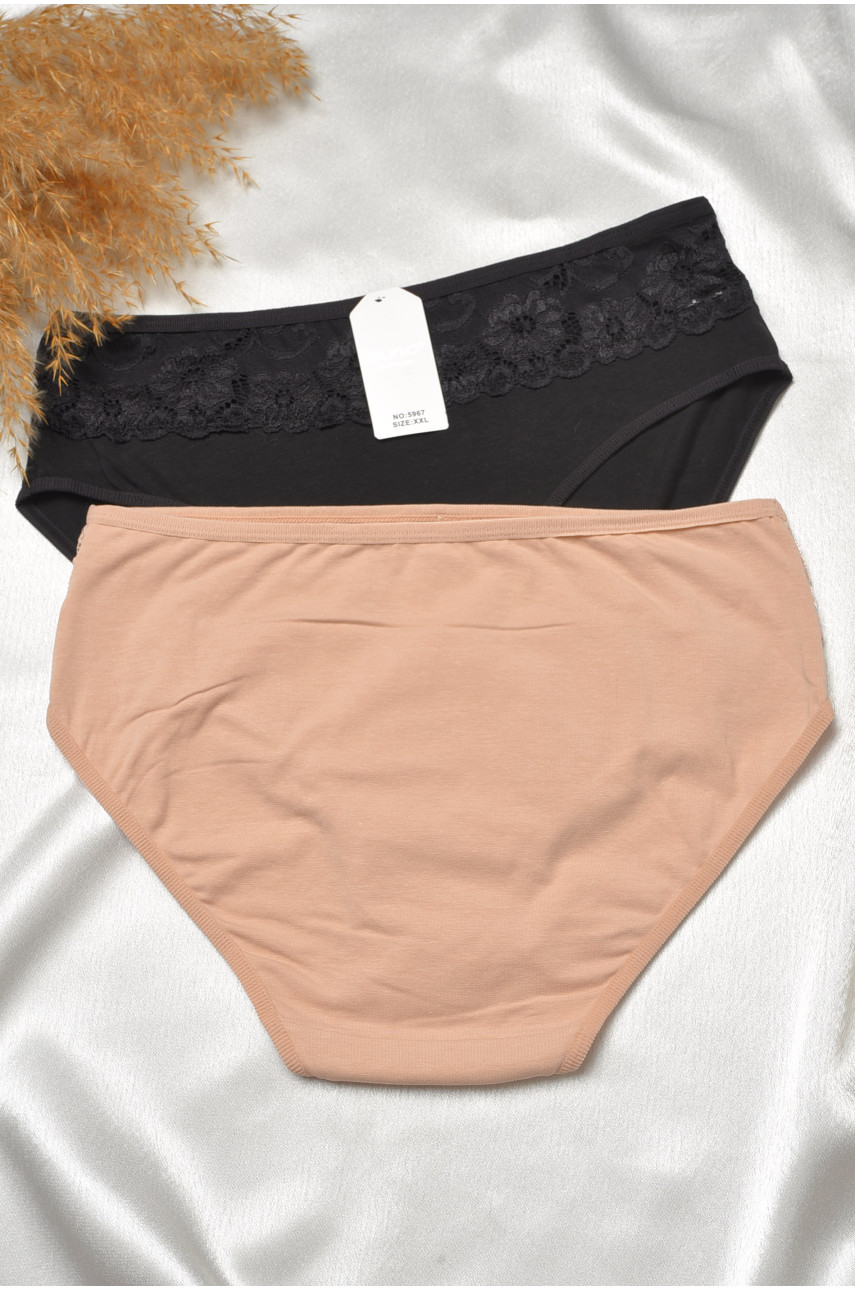 Набор трусов женских полубатальных 2 штуки 5967 188611