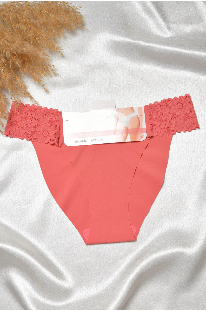 Трусы женские розового цвета с кружевом 9746 188647