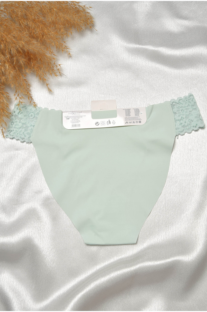 Трусы женские мятного цвета с кружевом 9746 188649