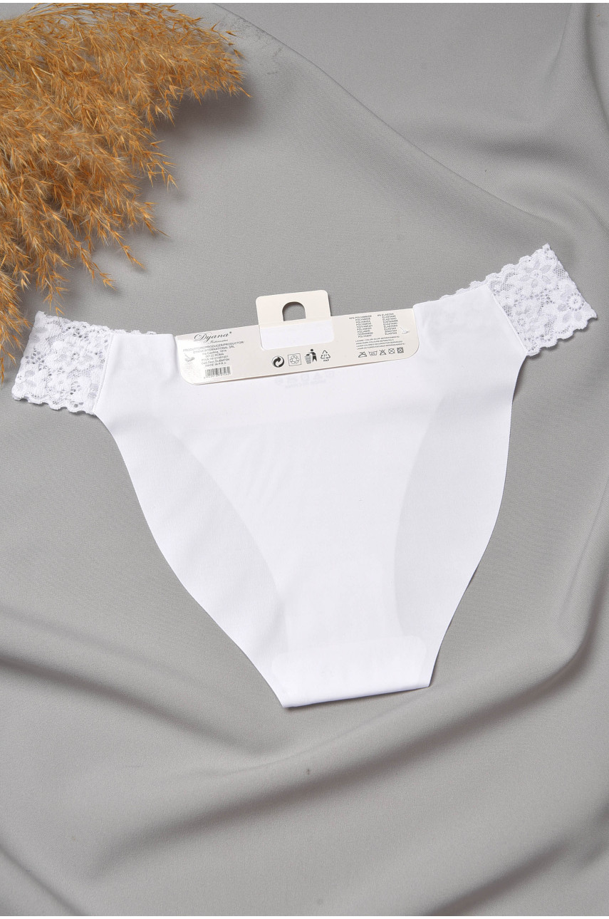 Трусы женские белого цвета с кружевом 9746 188650