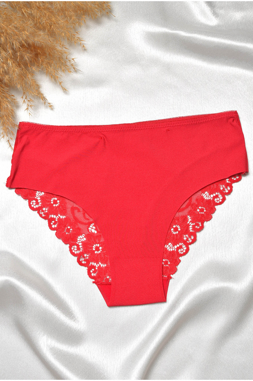 Трусы женские бордового цвета с кружевом 6501 188654
