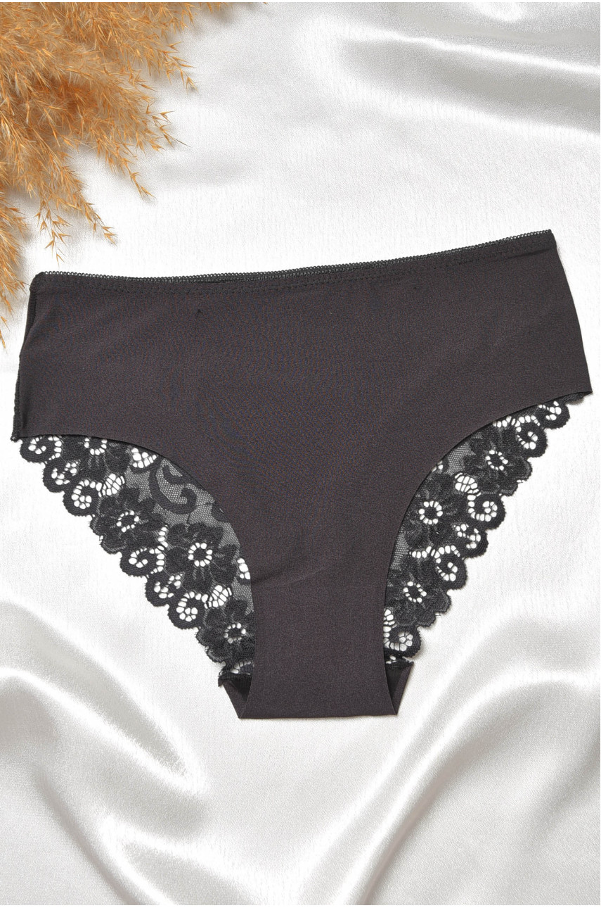 Труси жіночі чорного кольору з мереживом 6501 188655 Труси жіночі чорного кольору з мереживом 6501 188655