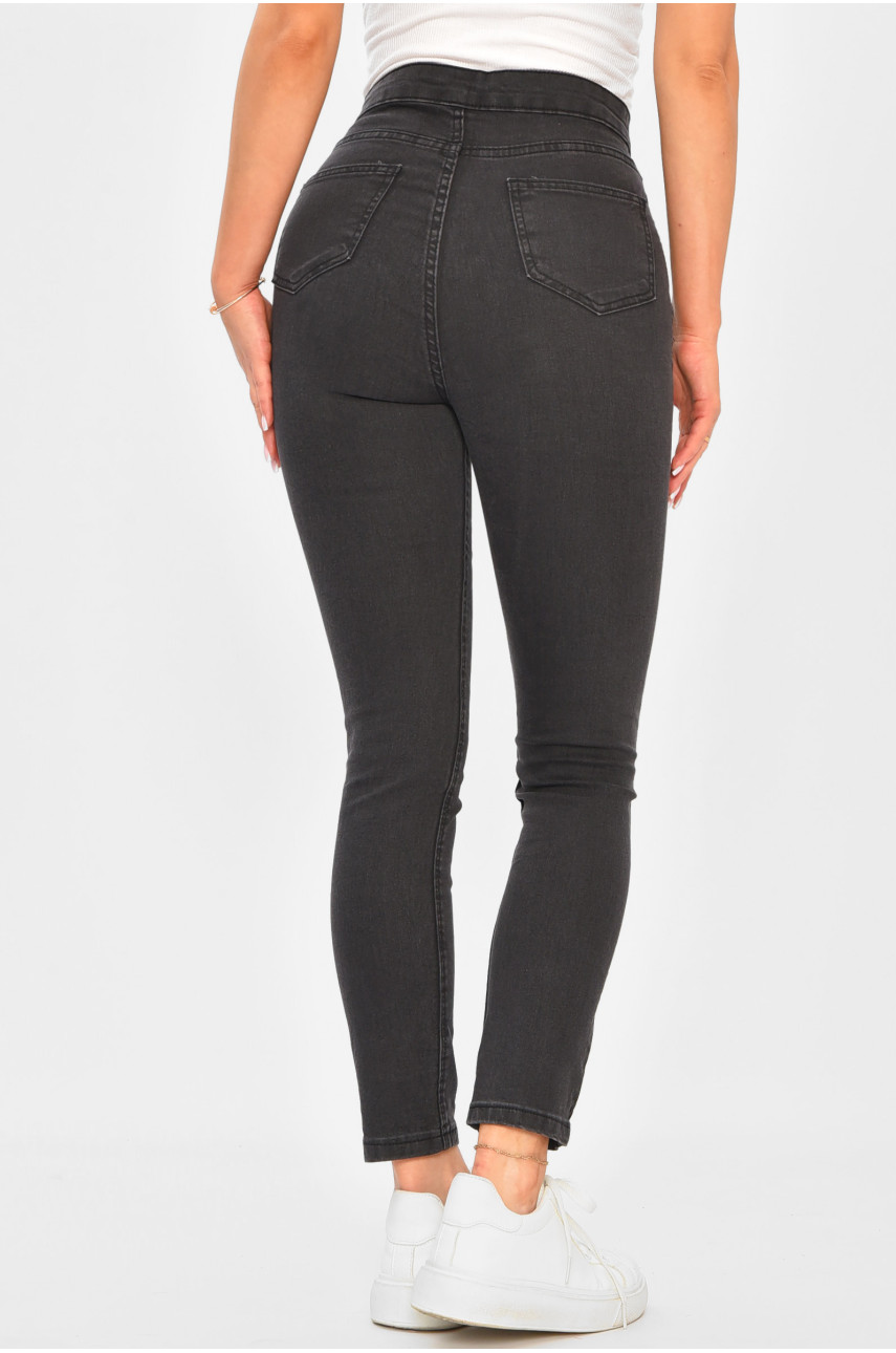 Джинсы женские темно-серого цвета 188657