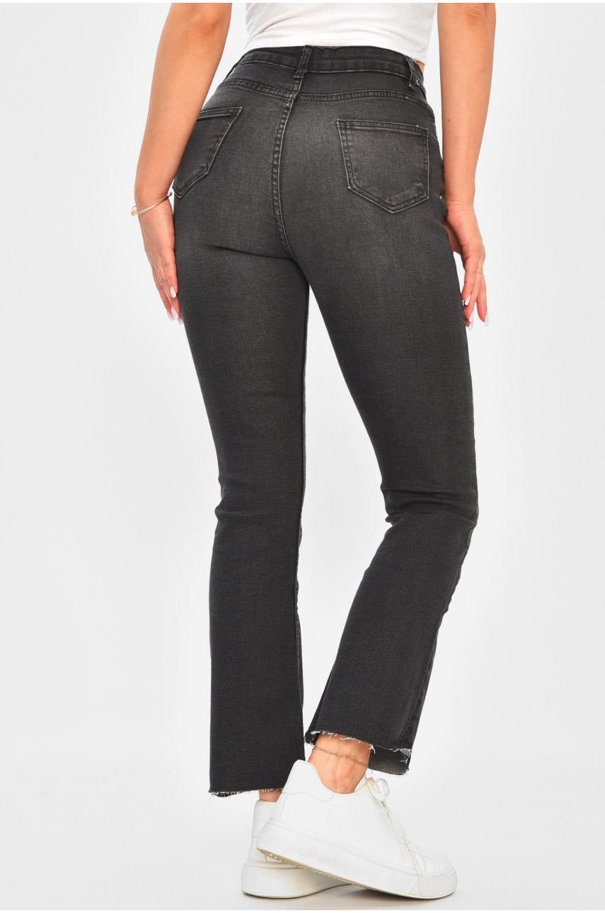 Джинси жіночі чорного кольору 188660