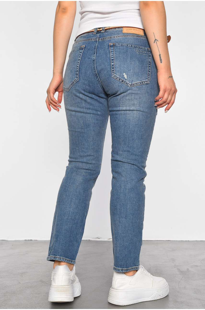 Джинси жіночі синього кольору 188664