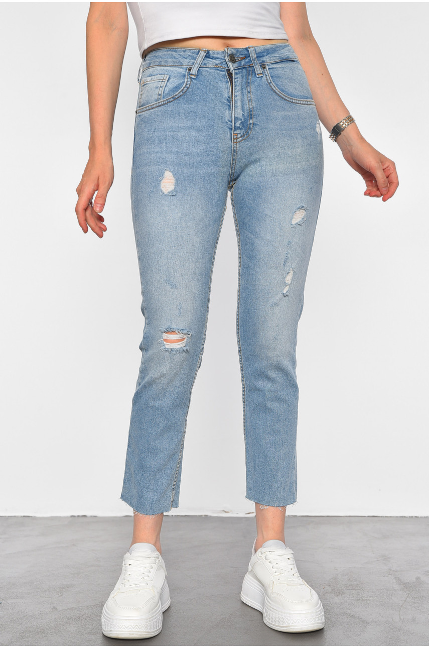 Джинсы женские голубого цвета 4003 188665 Джинсы женские голубого цвета 4003 188665