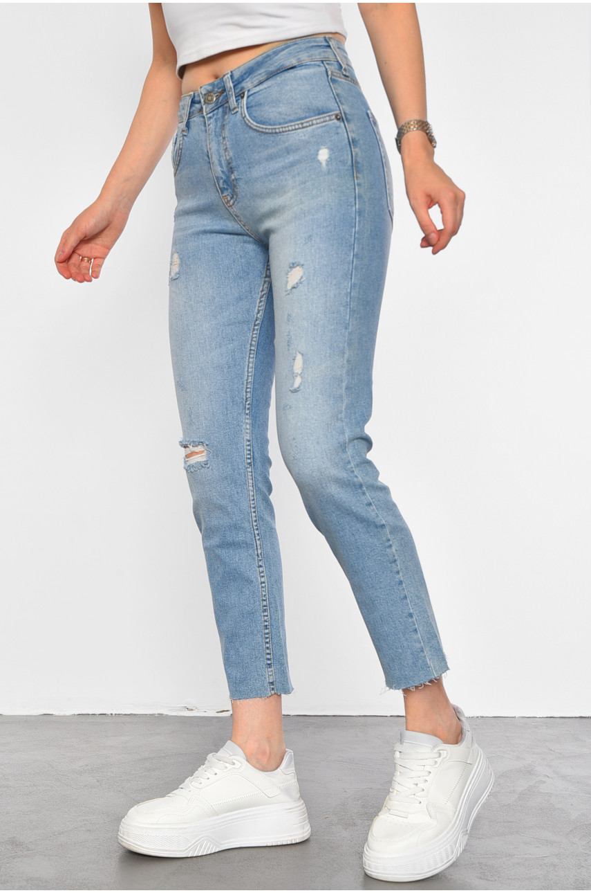 Джинсы женские голубого цвета 4003 188665 Джинсы женские голубого цвета 4003 188665