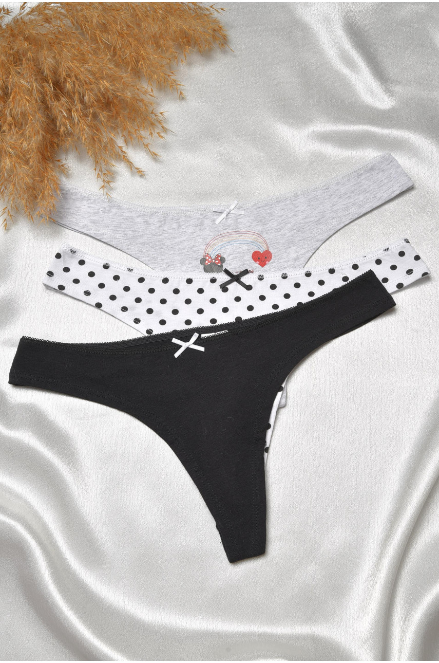 Набор стринг женских 3 штуки 2548 188691