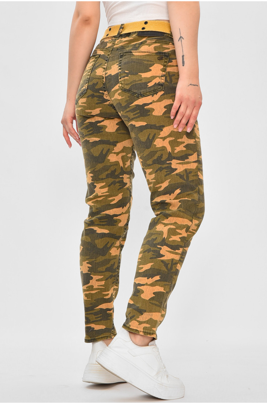 Джинси жіночі камуфляжні кольори хакі 140206 188712