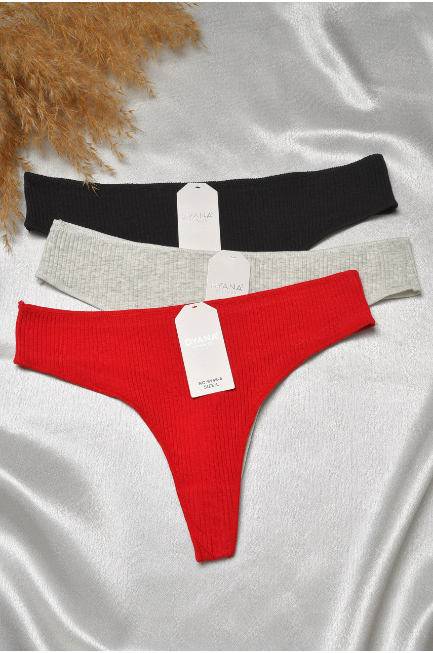 Набор стринг женских 3 штуки 9146-6 188718