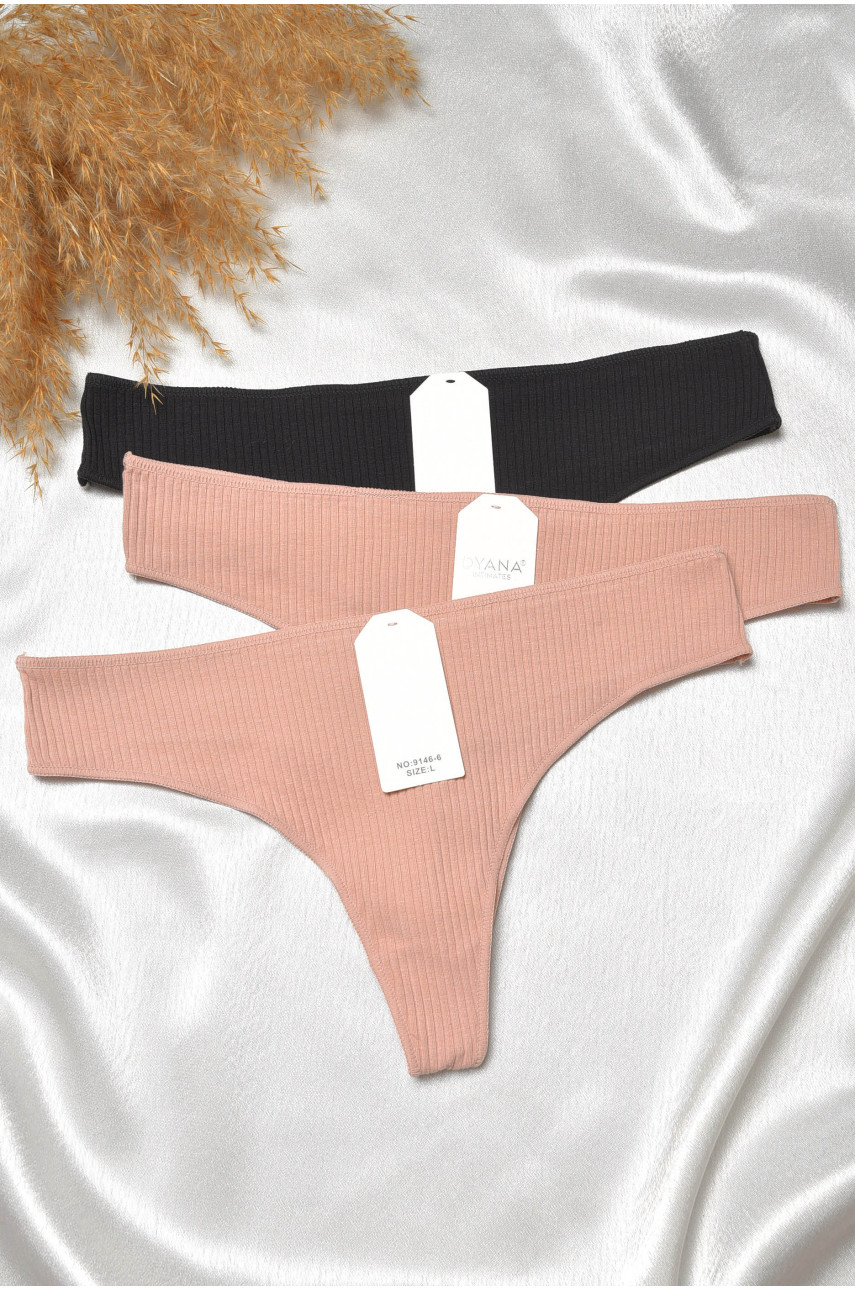 Набор стринг женских 3 штуки 9146-6 188729