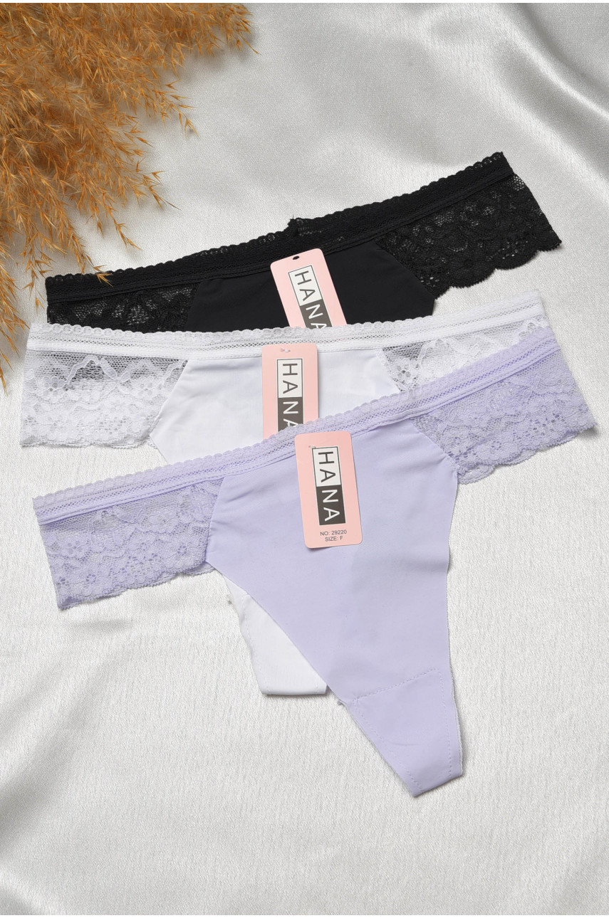 Набор стринг женских 3 штуки 29220 188764