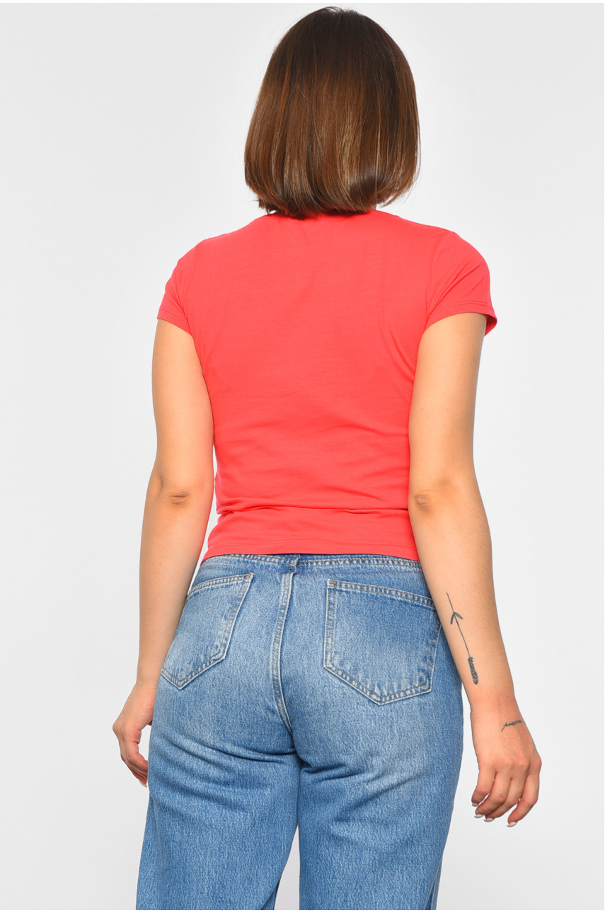 Футболка жіноча коралового кольору 188765