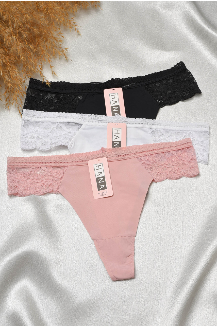 Набор стринг женских 3 штуки 29220 188767