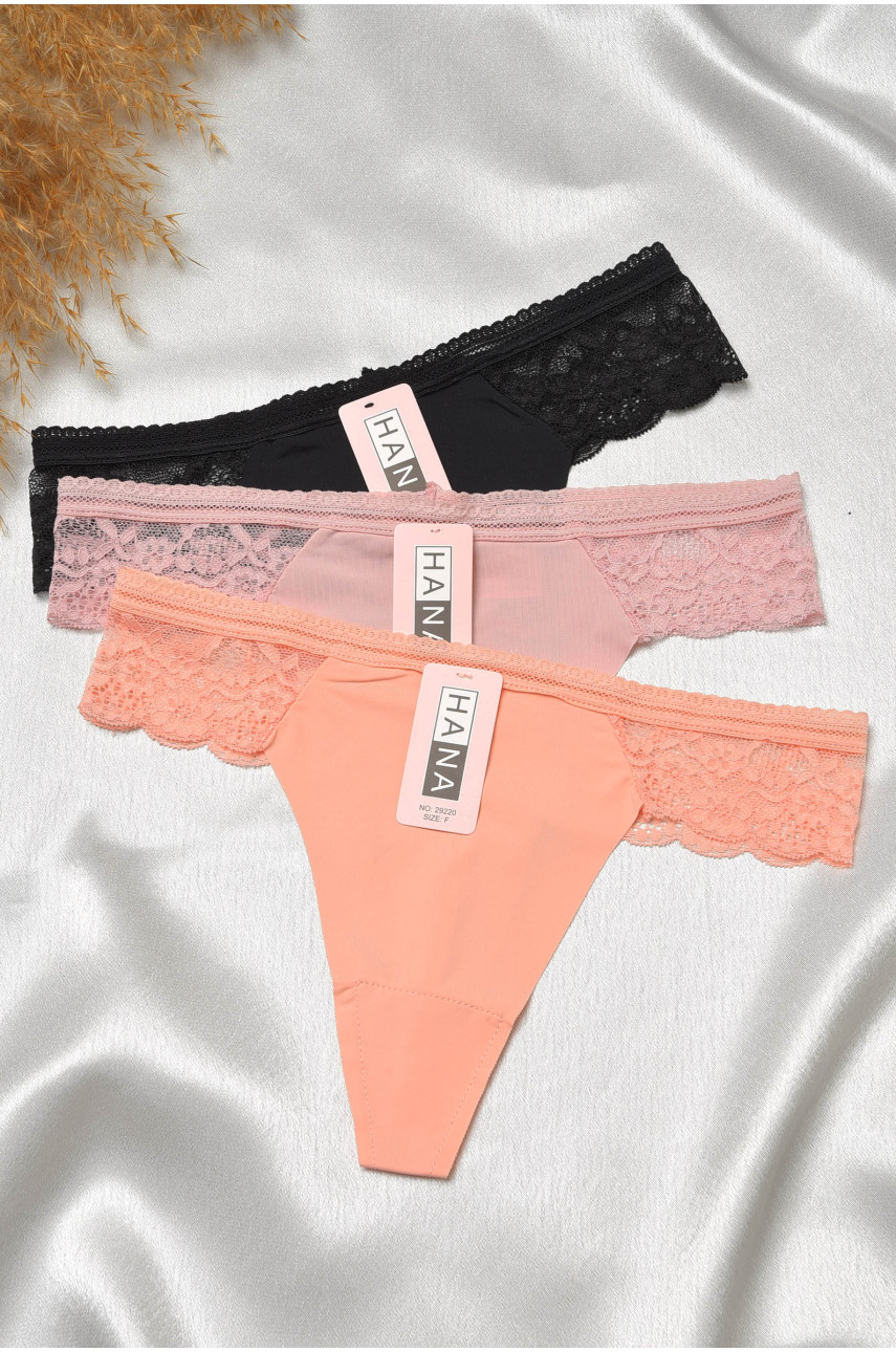 Набор стринг женских 3 штуки 29220 188768