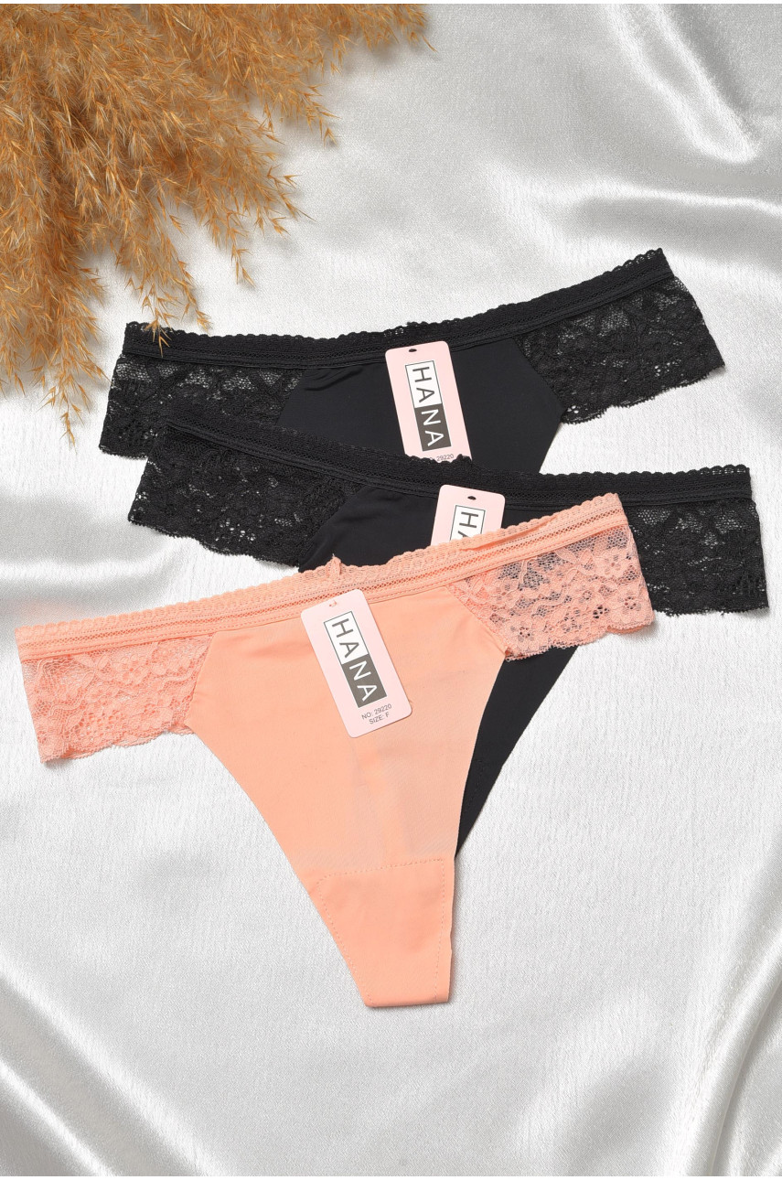 Набор стринг женских 3 штуки 29220 188769