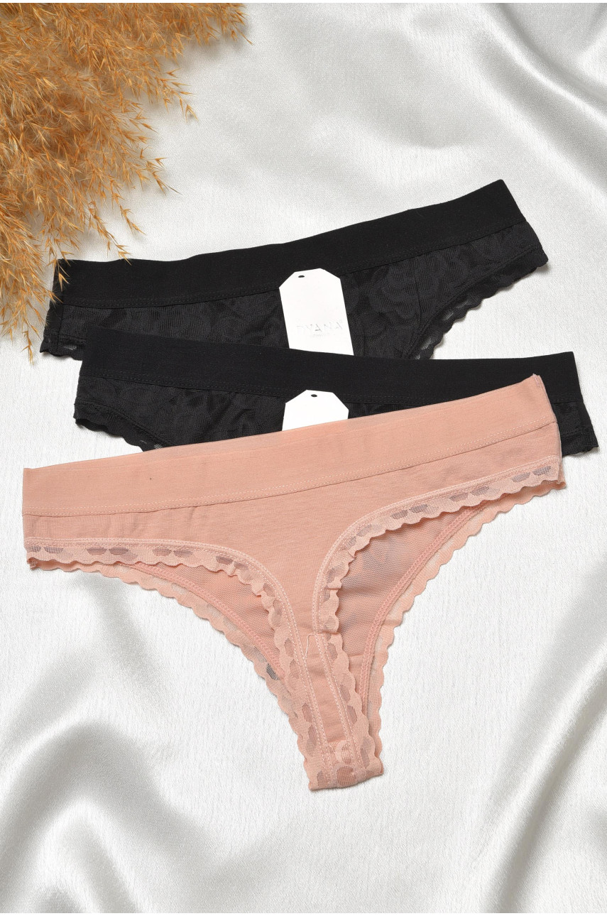 Набор стринг женских 3 штуки 6272 188770