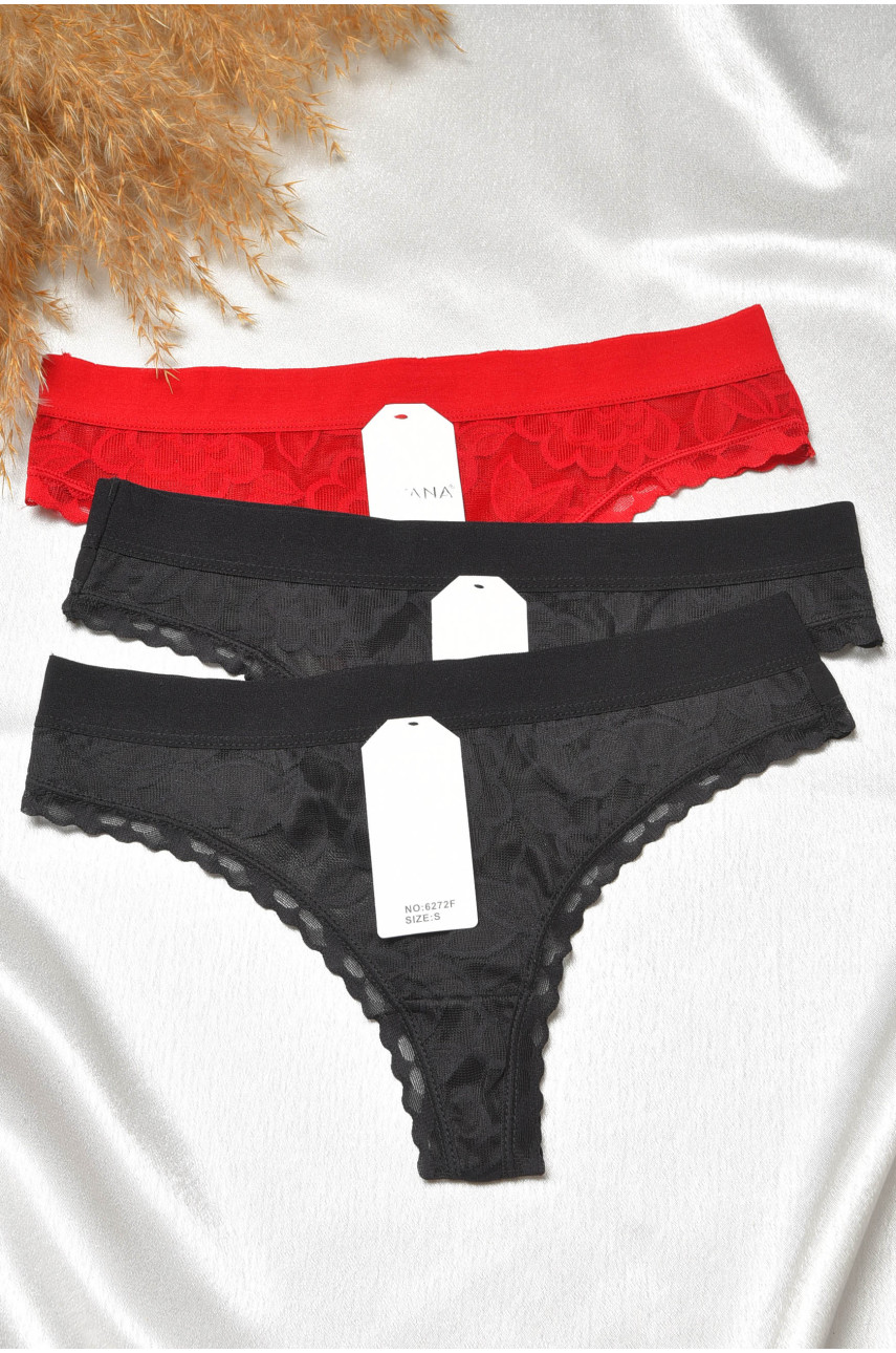 Набор стринг женских 3 штуки 6272 188772