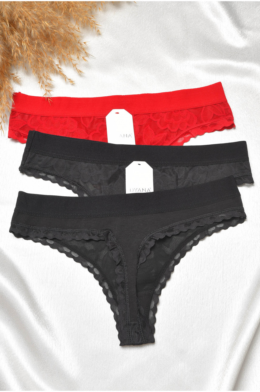 Набор стринг женских 3 штуки 6272 188772