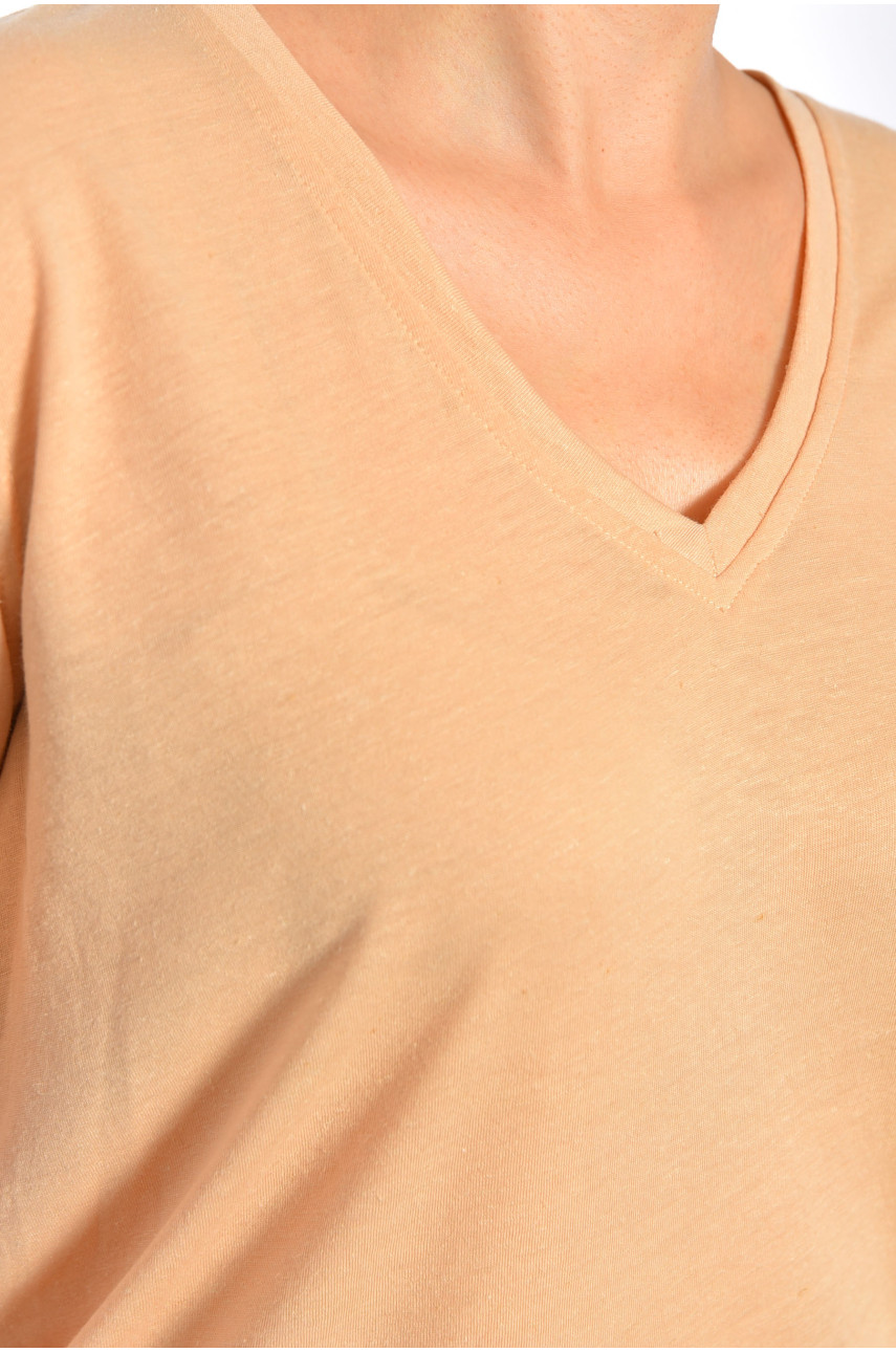 Футболка женская бежевого цвета 188774 Футболка женская бежевого цвета 188774