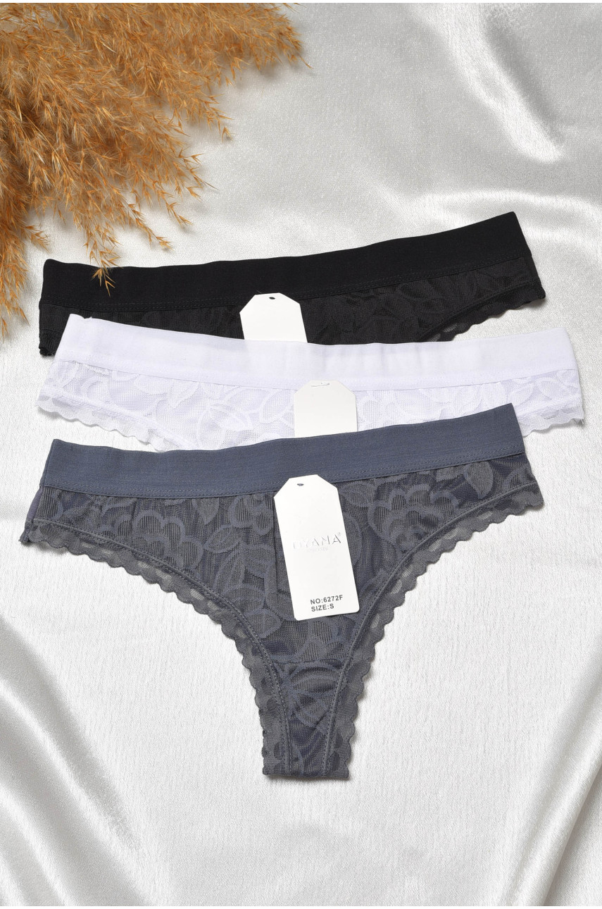 Набор стринг женских 3 штуки 6272 188775